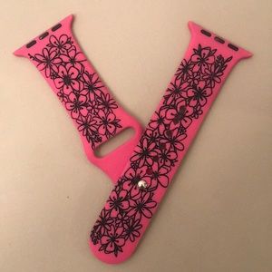 Silicone Apple Watch band w/floral design 38/40 SM